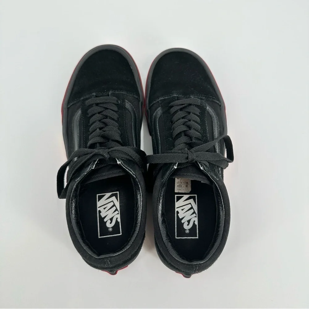 Vans Old Skool Flame Wall Collection Unisex Black Skate Shoes Size M-7, W-8.5